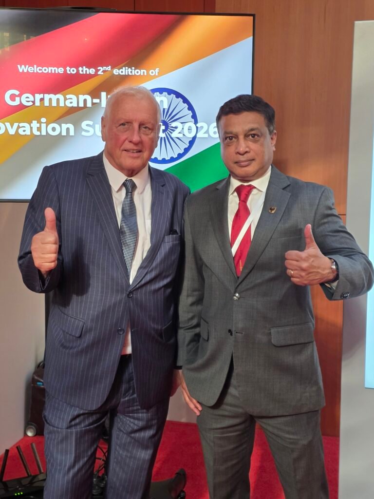 Sanjay Iyer with Eberhard Trempel of the German Global Trade Forum at the GIIC Summit