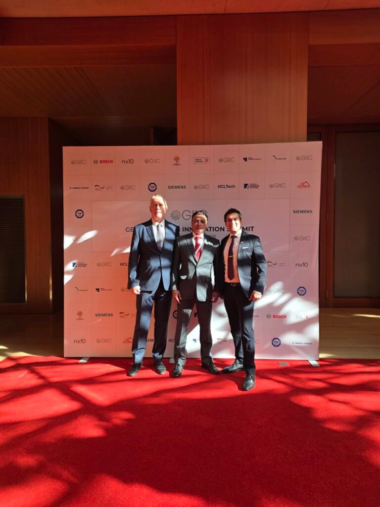 Sanjay Iyer with Uwe Sellmer and Upen Barwe at the German Indian Innovation Summit