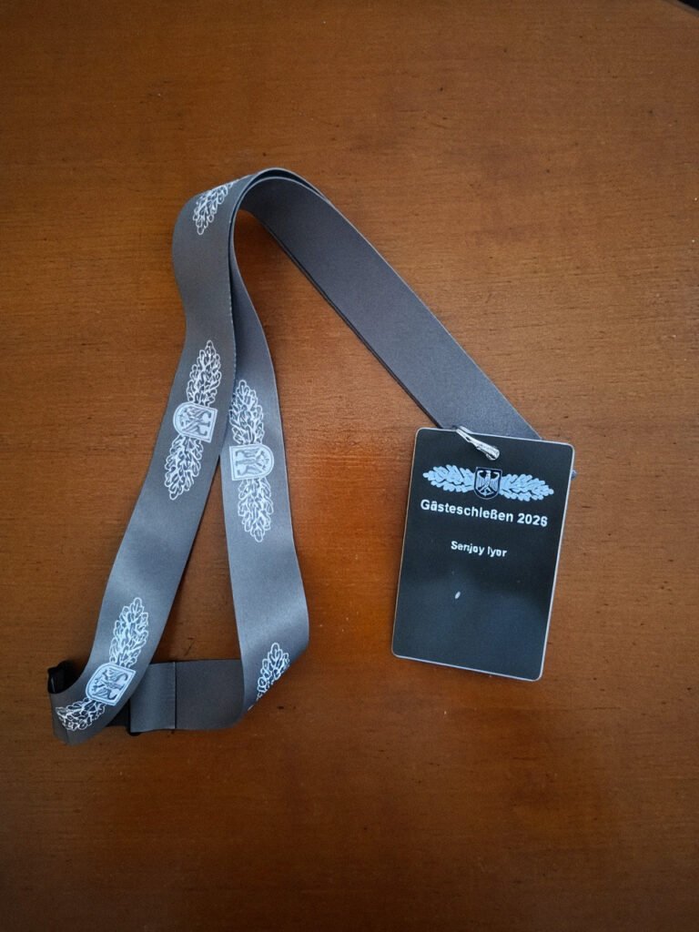 Visitor badge for the Gaesteschiessen 2026 at GSG 9 der Bundespolizei